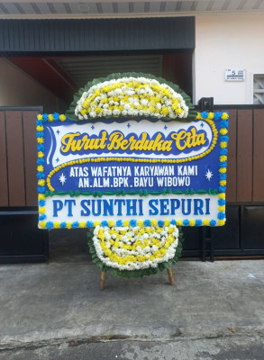 Papan Bunga Duka di Cilendek Barat